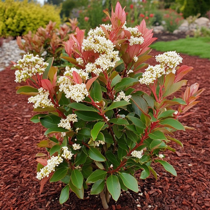 Feuille de noyer - Set de 2 - Photinia fraseri 'Red Robin' - H30-40cm - ⌀17cm