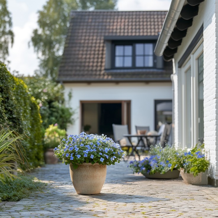 Dentelaire du Cap - Set de 6 - Plumbago auriculata - Hauteur 25-40cm - ⌀9cm