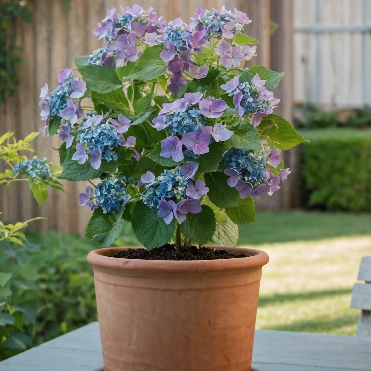 Hortensia - Set de 3 - Hydrangea macrophylla teller 'Nizza' - H25-40cm - ⌀9cm