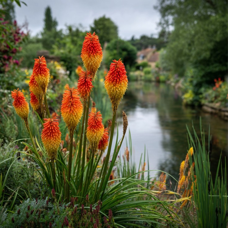 Tison de Satan - Set de 3 - Tritoma Kniphofia 'Alcazar' - Rhizomes - Orange