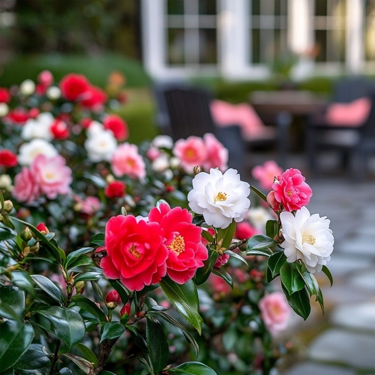 Camélia - Set de 3 - Camellia japonica - Hauteur 25-40cm - ⌀9cm