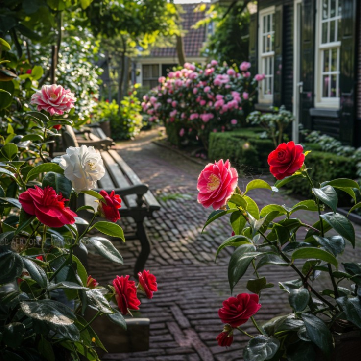 Camélia - Set de 3 - Camellia japonica - Hauteur 25-40cm - ⌀9cm