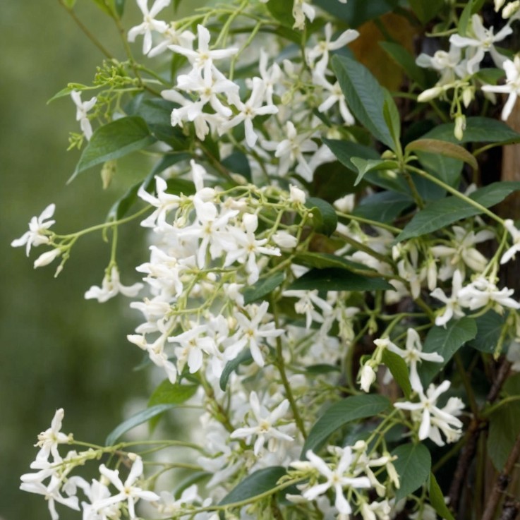 Jasmin étoilé - Set de 6 - Trachelospermum jasminoides - Hauteur 25-40cm - ⌀9cm