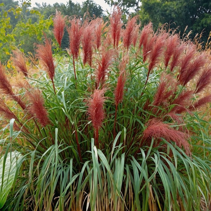 Roseau de Chine - Miscanthus sinensis 'Red Chief' - Hauteur 40-60cm - ⌀23cm