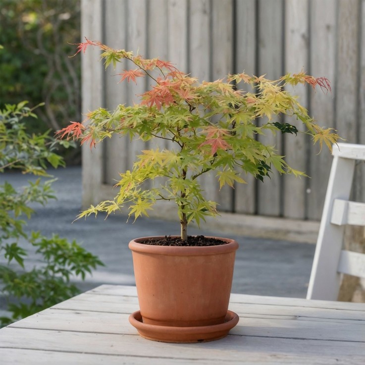 Érable du Japon - Set de 2 - Acer palmatum 'Moonrise' - Hauteur 40-50cm - ⌀19cm
