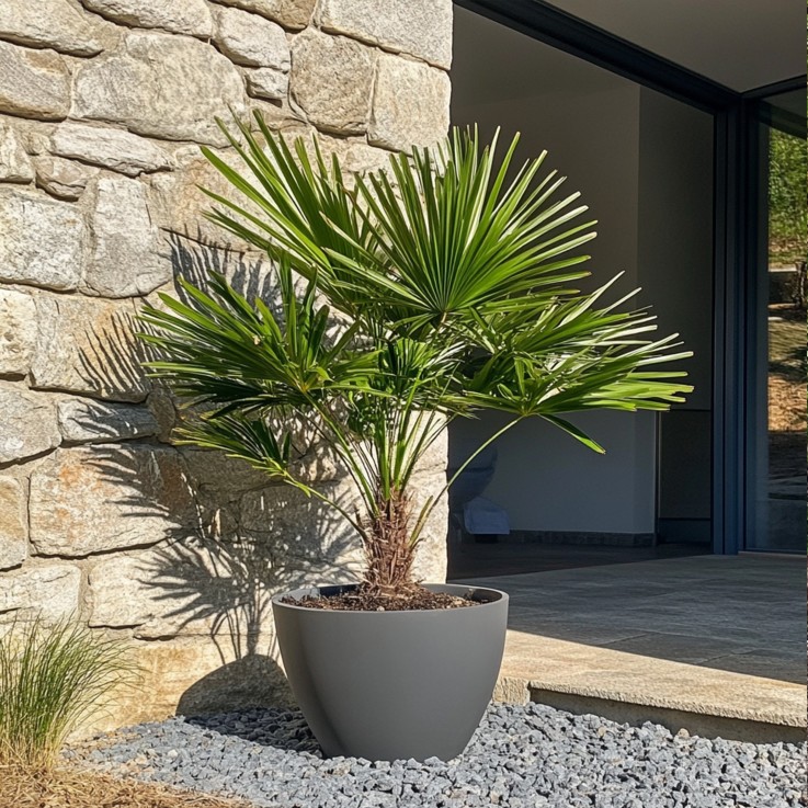 Palmier nain - Chamaerops humilis - Hauteur 70-80cm - ⌀21cm