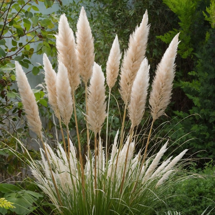 Herbe de la Pampa - Set de 3 - Cortaderia selloana - Hauteur 25-40cm - ⌀9cm