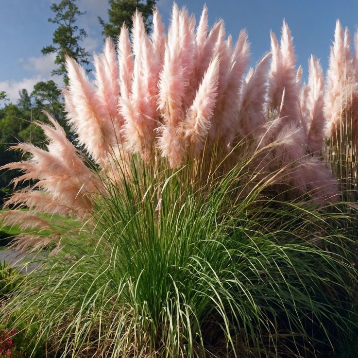 Herbe de la Pampa - Set de 3 - Cortaderia selloana - Hauteur 25-40cm - ⌀9cm