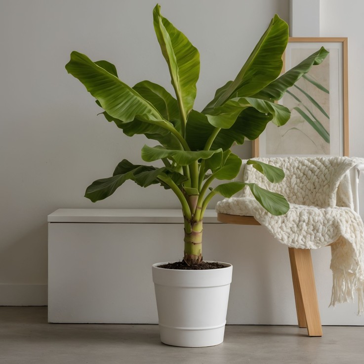 Bananier du Japon - Set de 2 - Musa basjoo - Hauteur 55-70cm - ⌀21cm