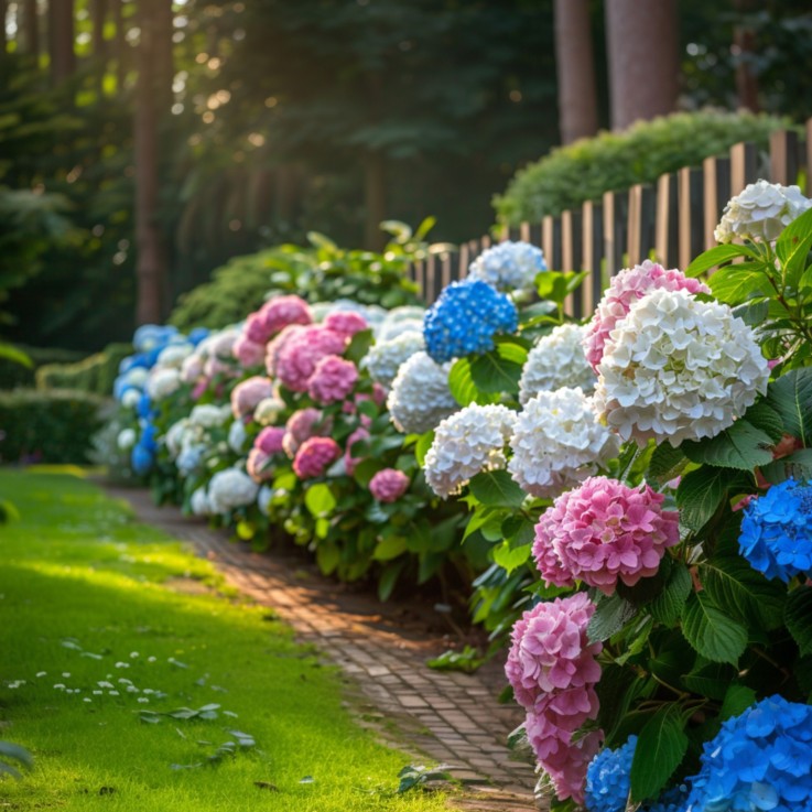 Hortensia - Set de 3 - Hydrangea macrophylla - Hauteur 25-40cm - ⌀9cm