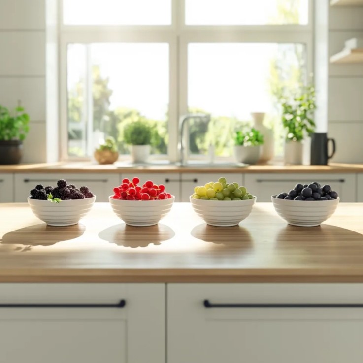 Mélange de baies - Set de 4 - Rubus, rubrum, Uva, Fructosus - H25-40cm - ⌀9cm