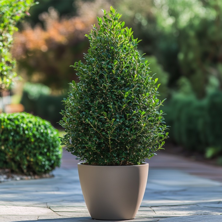 Houx crenelé - Set de 2 - Ilex crenata 'Jenny' - Hauteur 55-65cm - ⌀21cm