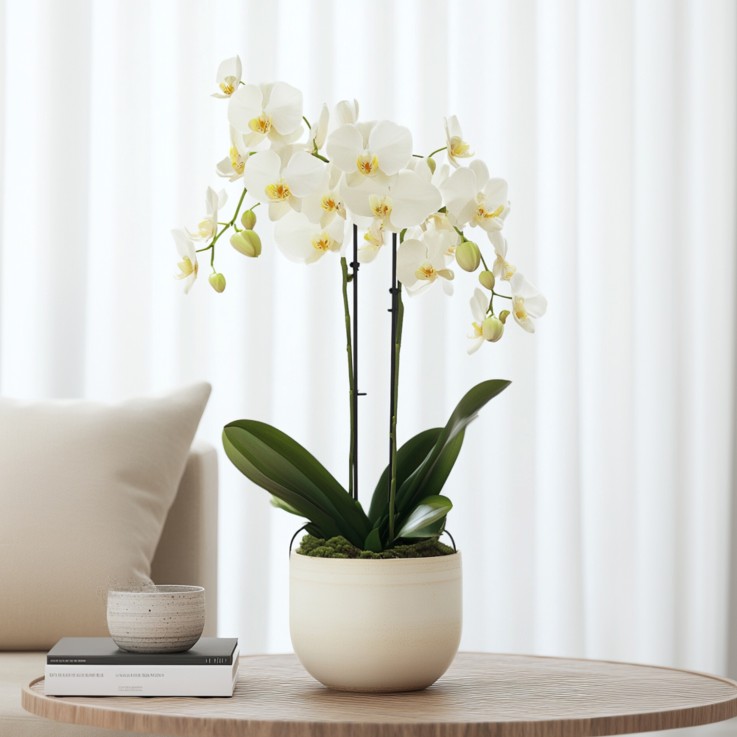 Orchidée papillon - Phalaenopsis Multiflora - Hauteur 35-45cm - ⌀12cm