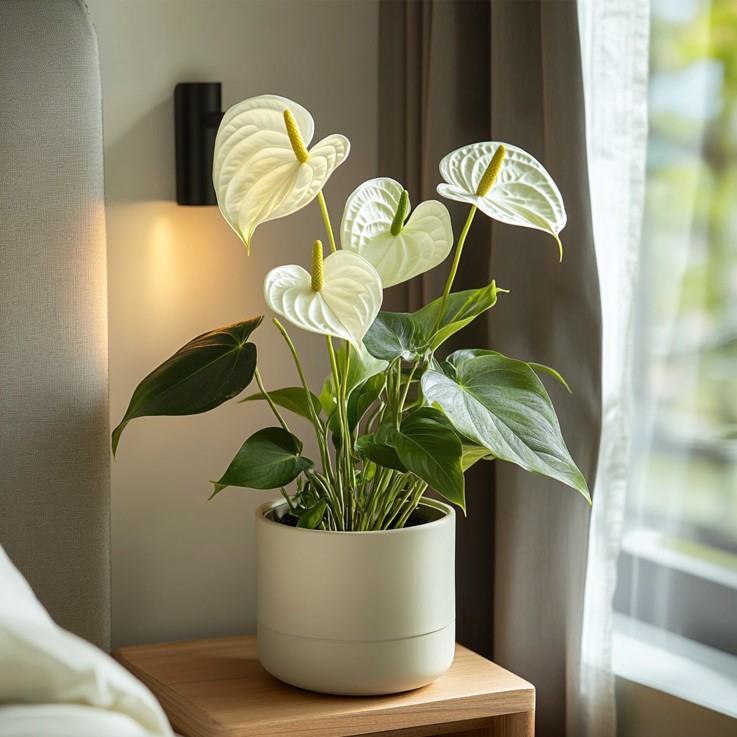 Langue de feu - Anthurium 'Alaska White' - Hauteur 55-70cm - ø17cm