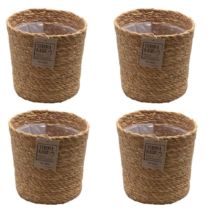 Panier 'Gaby Naturel' - x4 - Pour plantes avec un pot de 12 cm