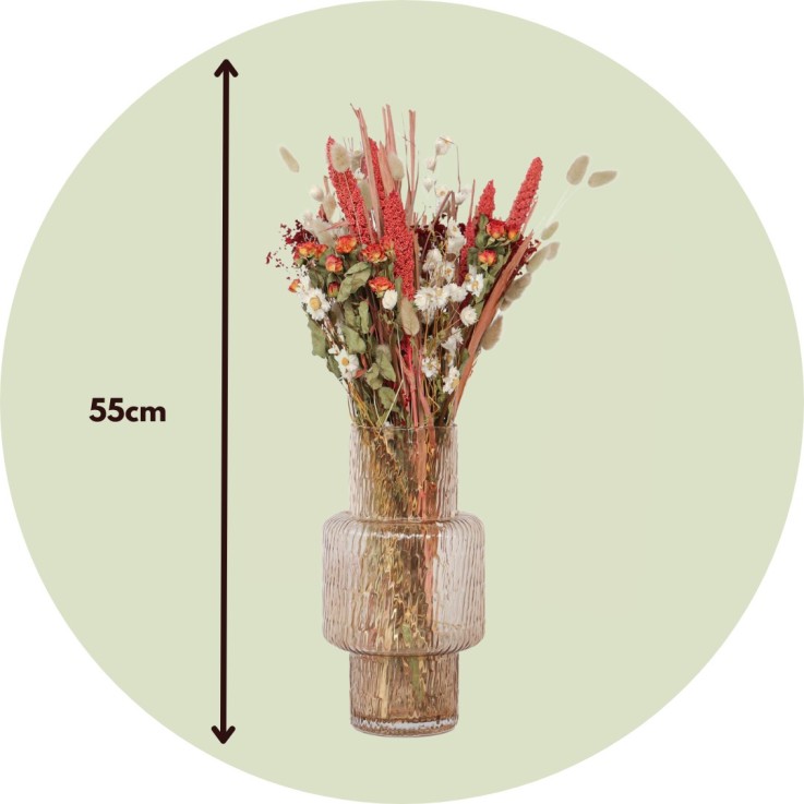 Fleurs séchées - Bouquet 'Trendy Lady in Red'