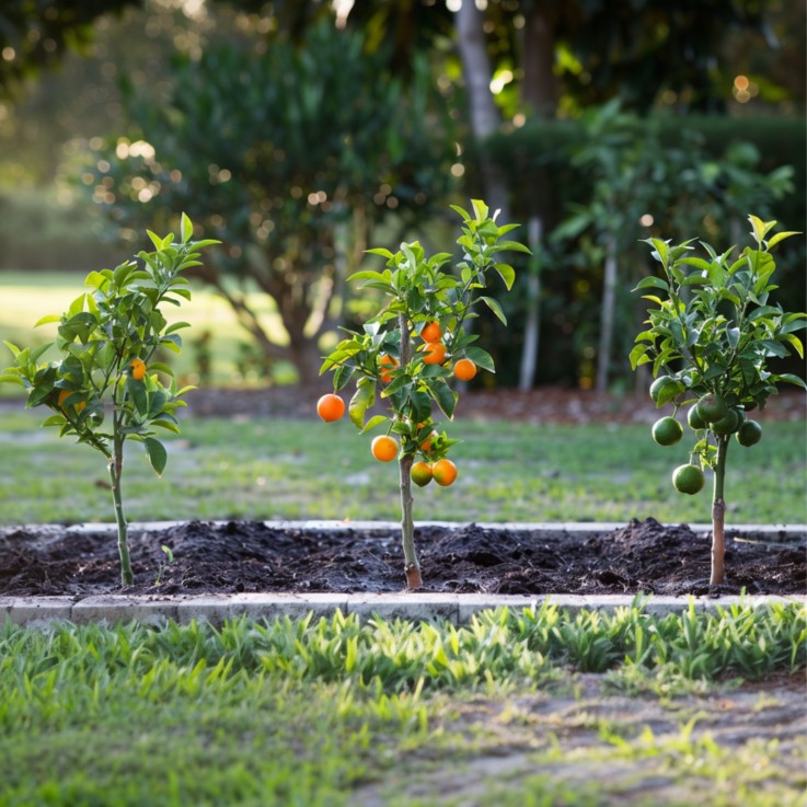 Mélange de citrons - Set de 3 - Citrus limon - Hauteur 25-40cm - ⌀9cm