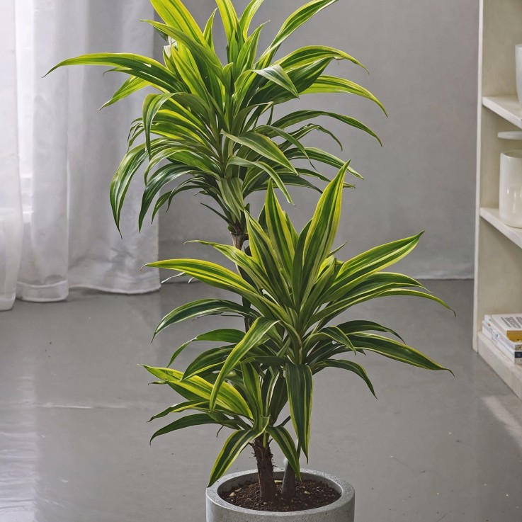 Dragonnier - Dracaena deremensis 'Lemon Lime' - Hauteur 60-70cm - ⌀17cm