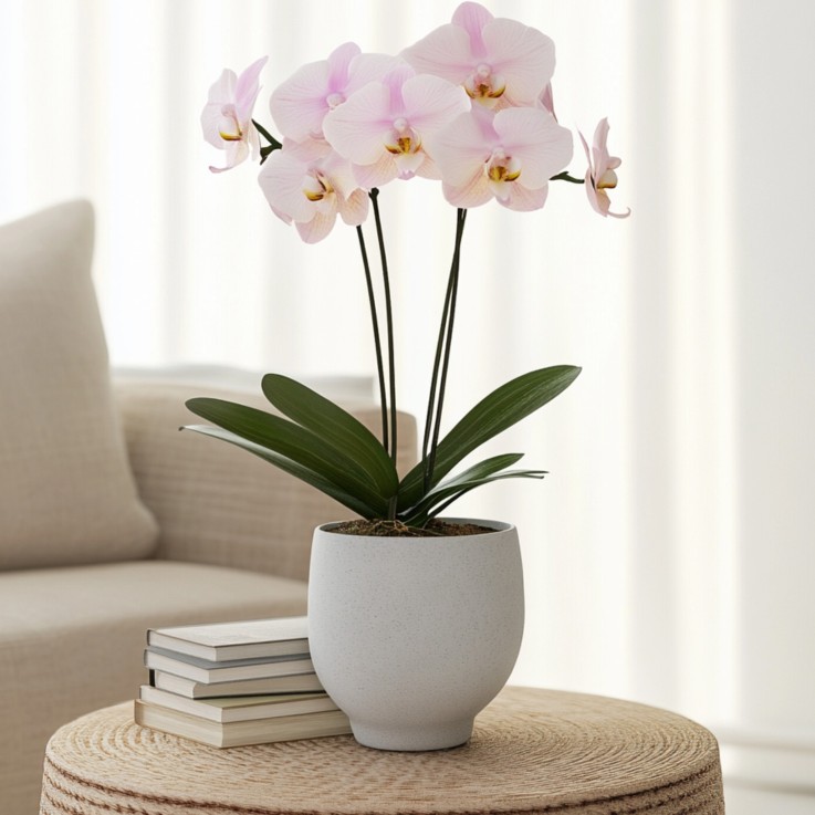 Orchidée papillon - Phalaenopsis - Hauteur 50-60cm - ⌀12cm