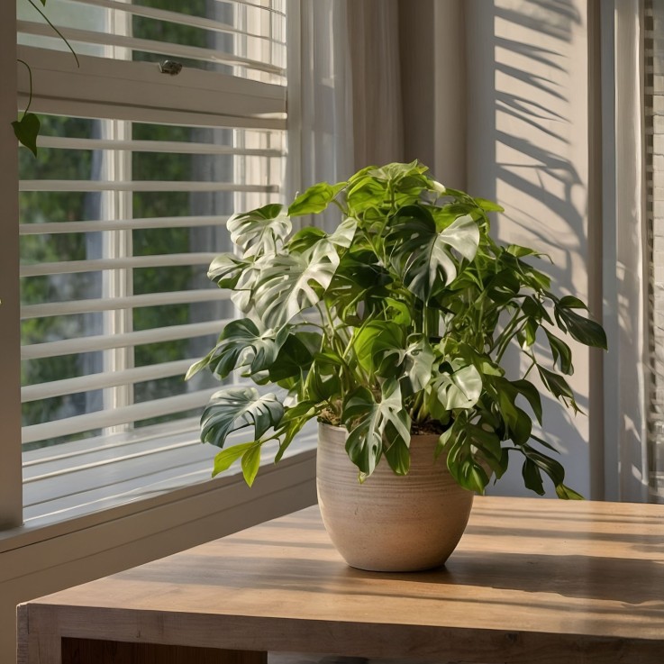 Plante à trous - Set de 2 - Rhaphidophora tetrasperma - Hauteur 20-30cm - ⌀12cm