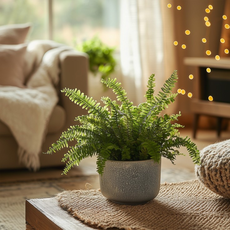 Fougère de Duff - Set de 2 - Nephrolepis 'Duffii' - Hauteur 25-40cm - ⌀12cm