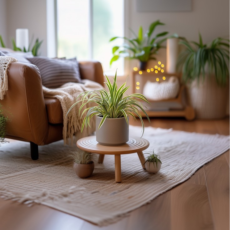 Plante araignée - Set de 3 - Chlorophytum comosum 'Atlantic' - H25-40cm - ⌀12cm