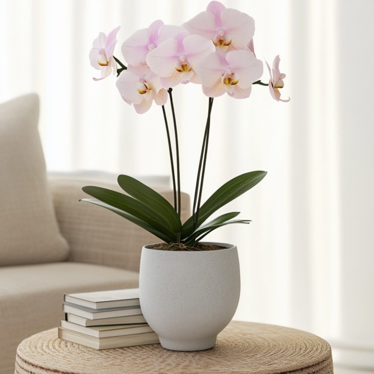 Orchidée papillon - Phalaenopsis - Hauteur 50-60cm - ⌀12cm