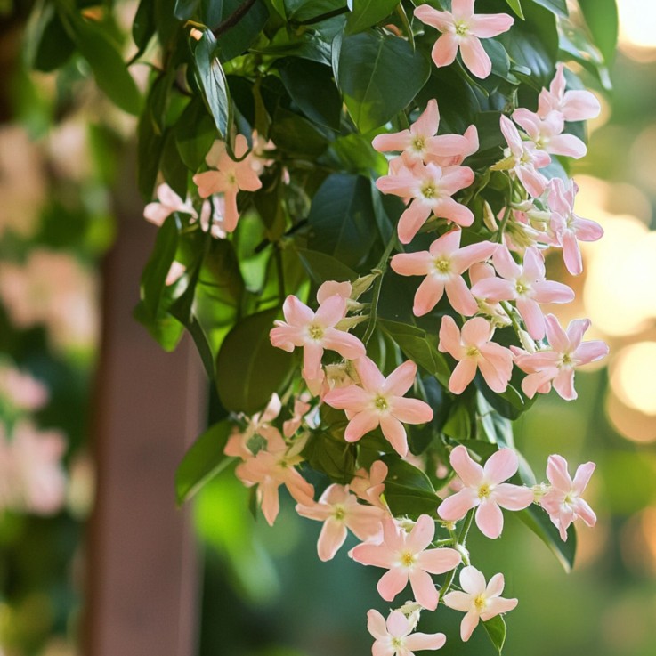 Jasmin étoilé - Set de 6 - Trachelospermum jasminoides - Hauteur 25-40cm - ⌀9cm