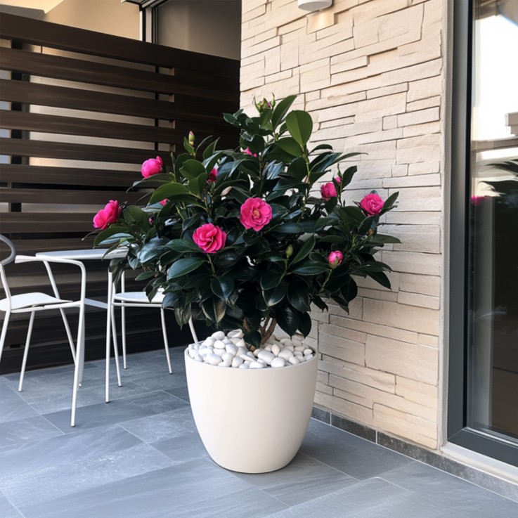 Camélia - Camellia japonica 'Dr. King' - Hauteur 50-60cm - ⌀15cm