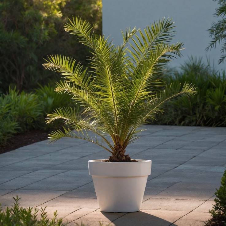 Palmier Dattier des Canaries - Set de 4 - Phoenix canariensis - H50-60cm - ⌀15cm