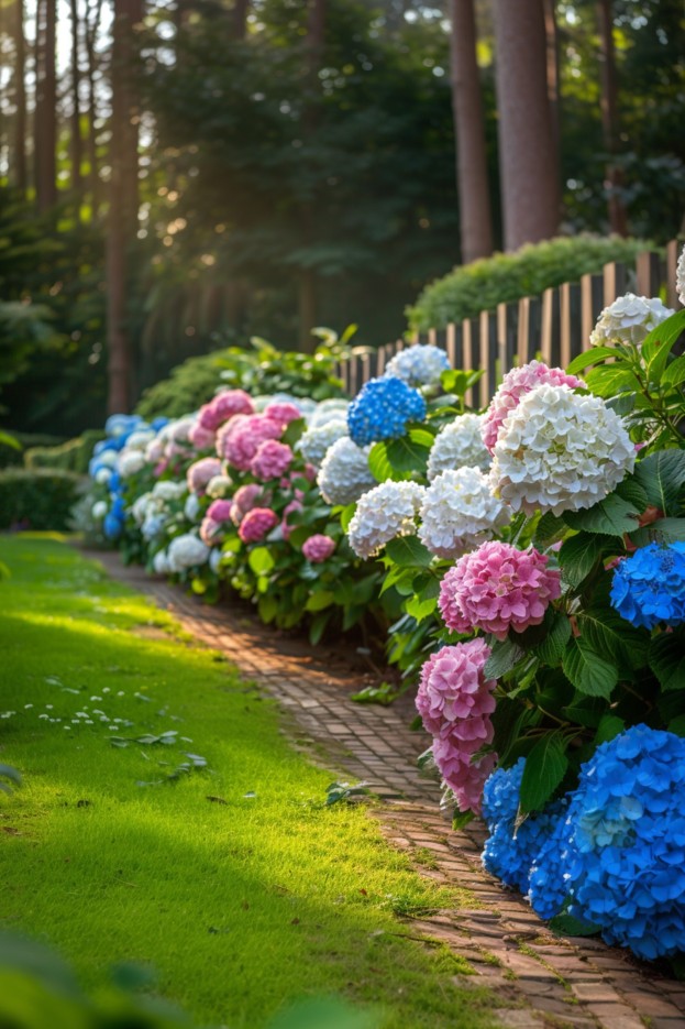 Hortensia - Set de 6 - Hydrangea macrophylla - Hauteur 25-40cm - ⌀9cm