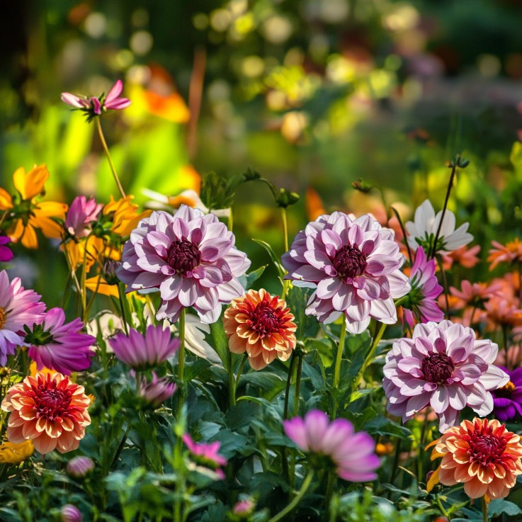 Dahlias - Set de 3 - Dahlia 'Sweet & Honey' - Bulbes à fleurs - Vert