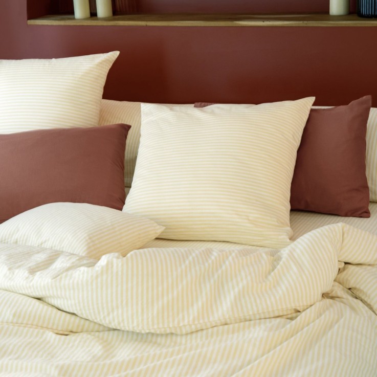 Taie d'oreiller Percale de Coton Bio rayé
