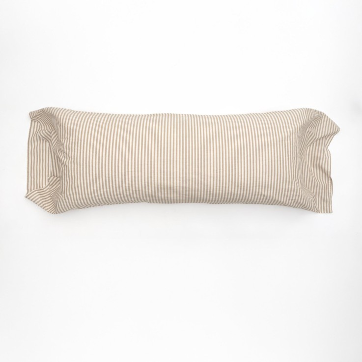 Taie traversin Percale de Coton Bio rayé