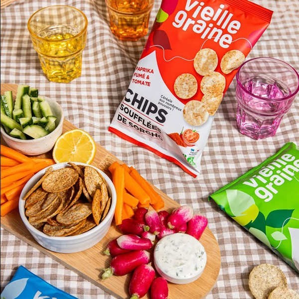 Chips de Sorgho Paprika fumé et tomate bio - Sachet de 60g
