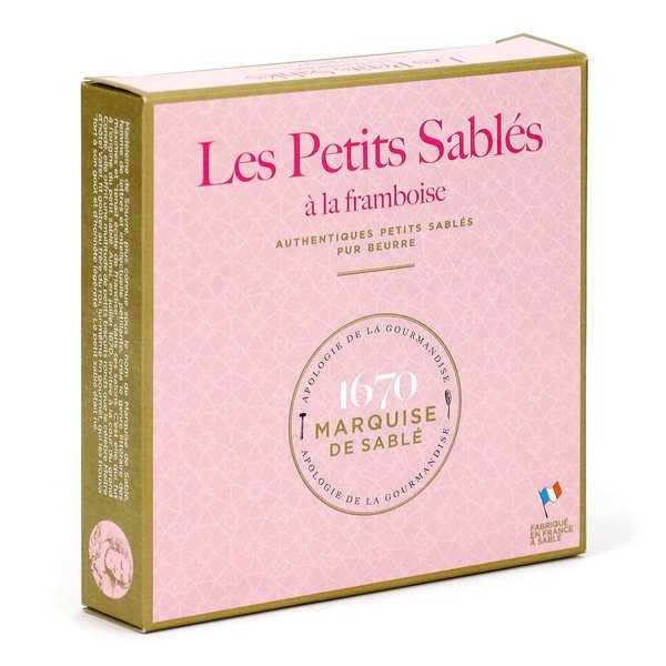 Le véritable sablé de Sarthe à la framboise - Boîte de 100g