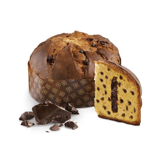 Panettone artisanal au chocolat en boîte métal ronde - Boîte métal de 750g