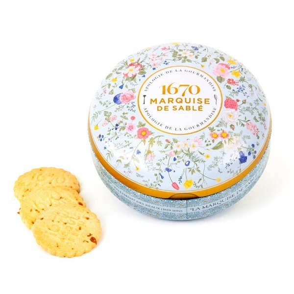 Sablés aux pépites de caramel - Boîte ronde Bouquet Sauvage - Boîte de 175g