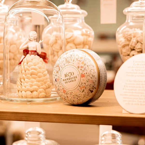 Sablés aux pépites de caramel - Boîte ronde Bouquet Sauvage - Boîte de 175g