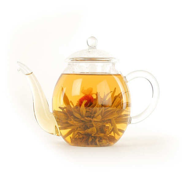 Coffret théière + 6 fleurs de thé blanc