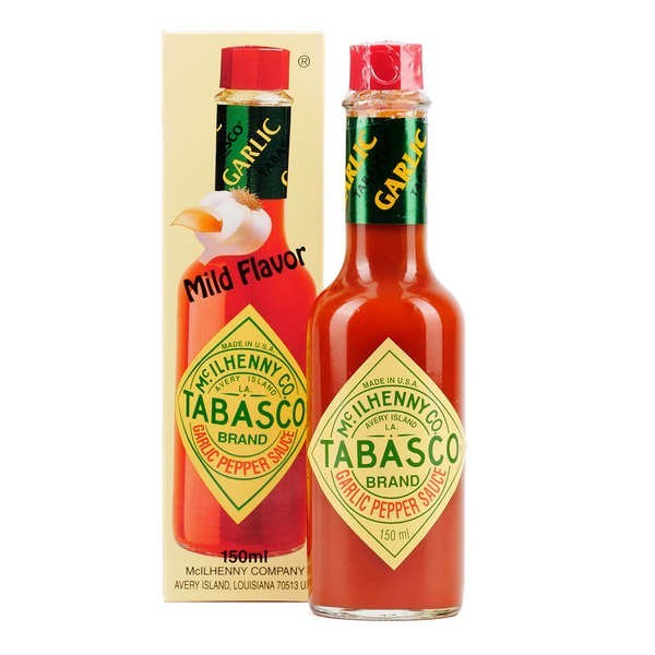 Tabasco Garlic - Sauce piquante à l'ail et aux 3 piments - Bouteille de 150ml