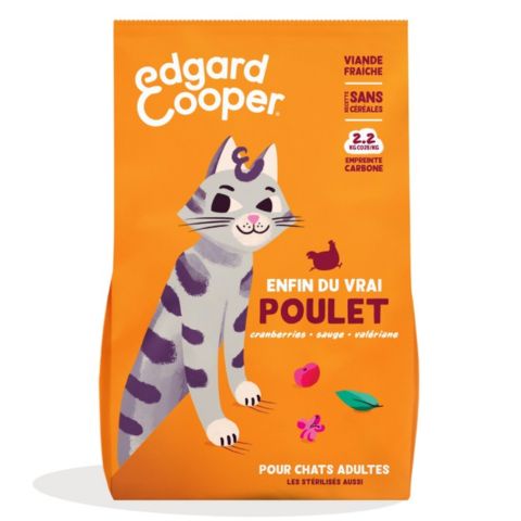 Croquettes sans céréales poulet chat Edgard & Cooper
