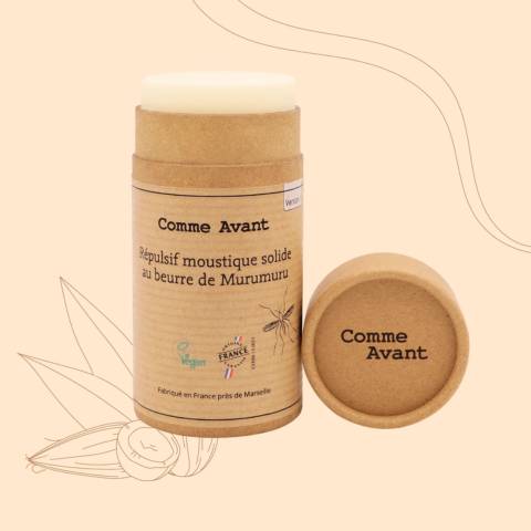 Répulsif anti-moustique solide au beurre de Murumuru bio - Comme Avant