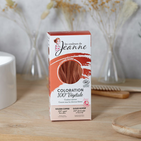 Coloration 100% végétale cuivre doré