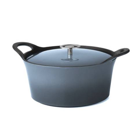 Cocotte en fonte bleu denim (20cm)