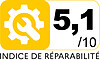 Indice de réparabilité : 5.1/10