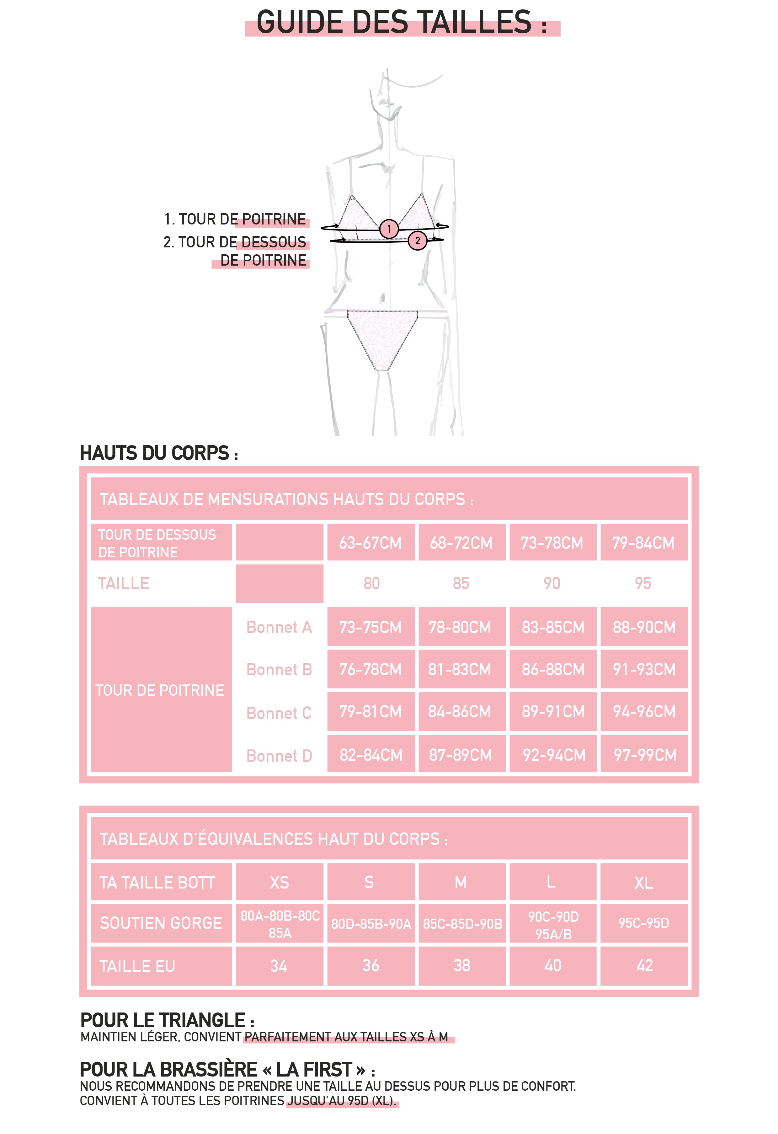 GUIDE DES TAILLES
